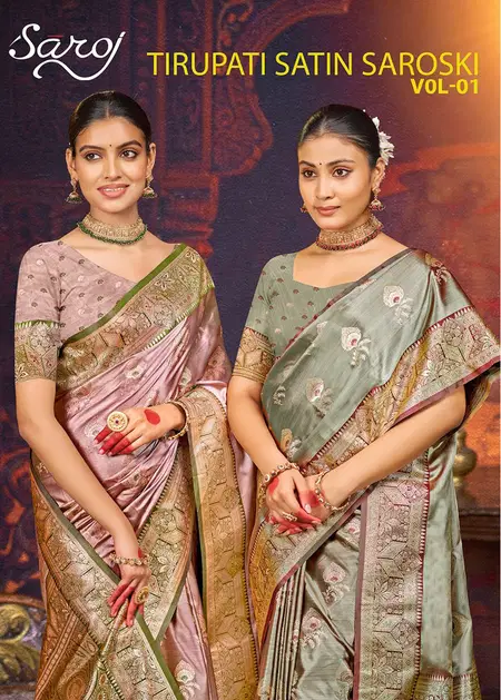 Tirupati Satin Saroski Vol 1 By Saroj Satin Silk Wholesale Saree Suppliers In Mumbai
